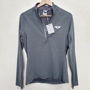 Levelwear Womens Small Engergy Zip Heather Charcoal Pullover